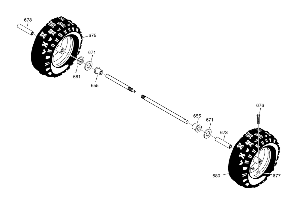 Wheels Diagram and Parts List for 1695367-6291570X61 2007 Briggs and Stratton Snow Blower